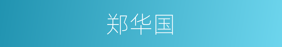 郑华国的同义词