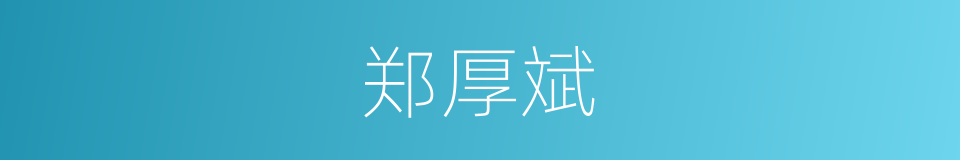 郑厚斌的同义词