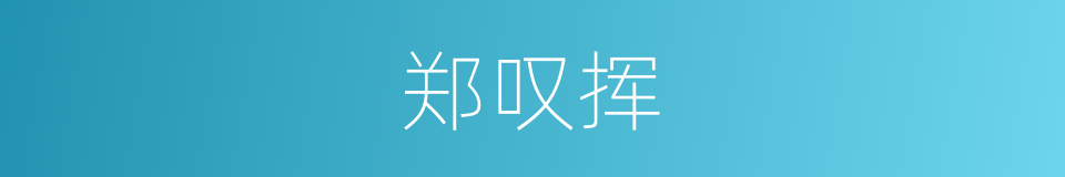 郑叹挥的同义词