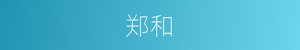郑和的同义词