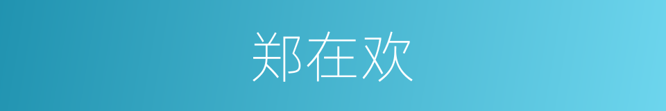 郑在欢的同义词