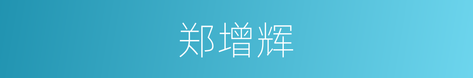 郑增辉的同义词