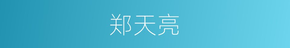 郑天亮的同义词