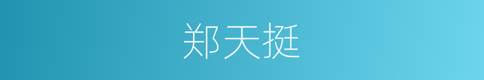 郑天挺的同义词