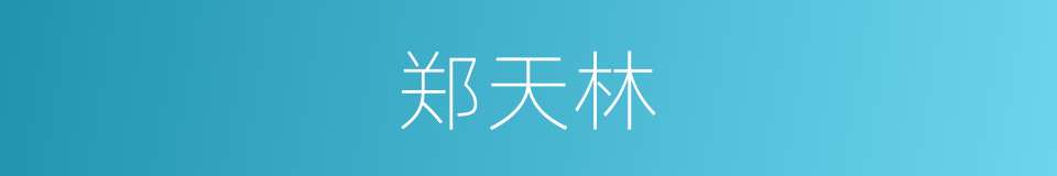 郑天林的同义词