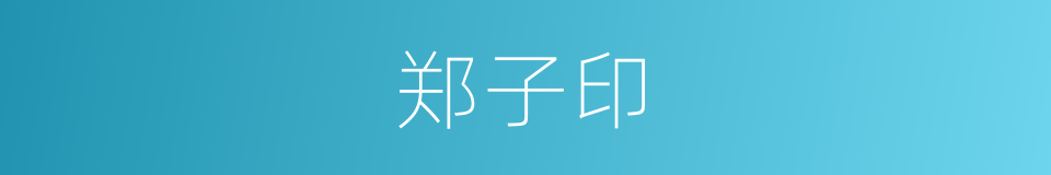 郑子印的同义词