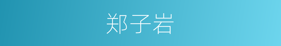 郑子岩的同义词