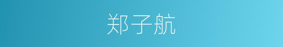 郑子航的同义词