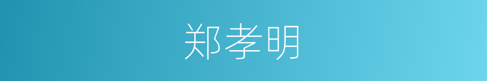 郑孝明的同义词