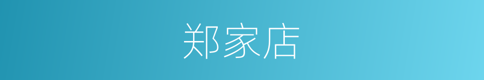 郑家店的同义词