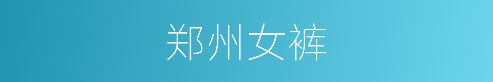 郑州女裤的同义词