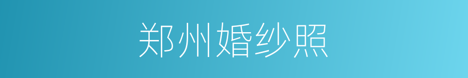 郑州婚纱照的同义词