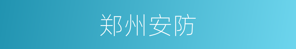 郑州安防的同义词