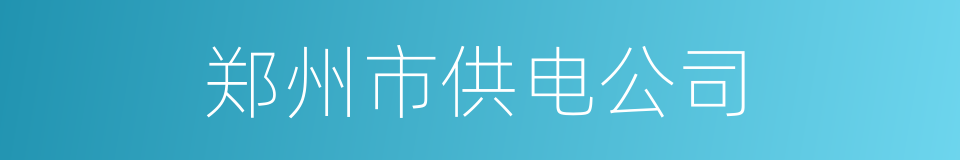 郑州市供电公司的同义词