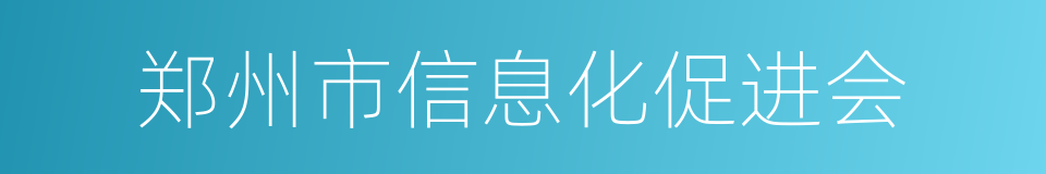 郑州市信息化促进会的同义词