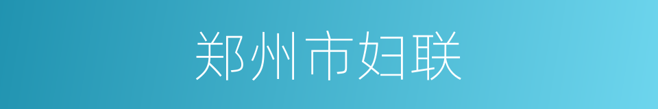 郑州市妇联的同义词