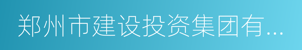 郑州市建设投资集团有限公司的同义词