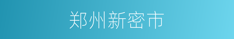 郑州新密市的同义词