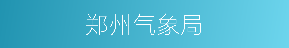 郑州气象局的同义词