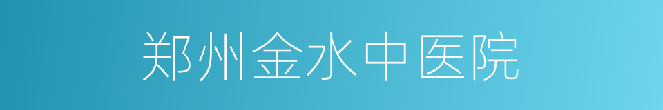 郑州金水中医院的同义词