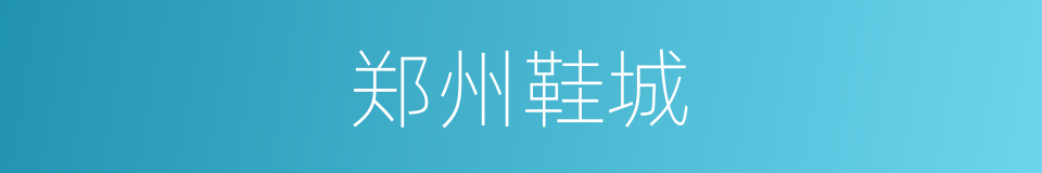 郑州鞋城的同义词