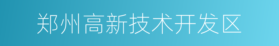 郑州高新技术开发区的同义词