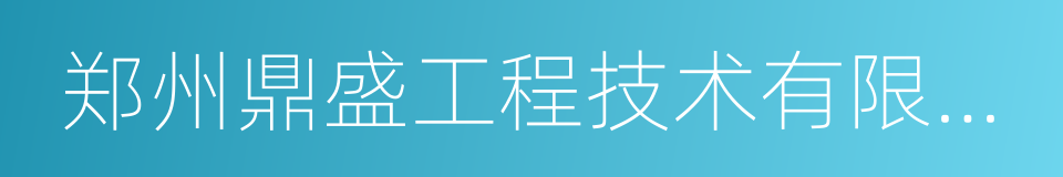 郑州鼎盛工程技术有限公司的同义词