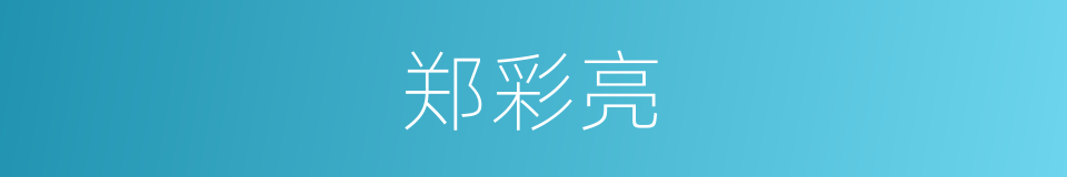 郑彩亮的同义词