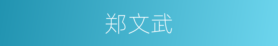 郑文武的同义词