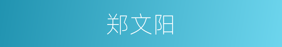 郑文阳的同义词