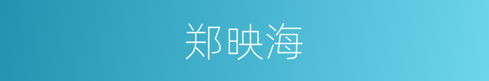 郑映海的同义词