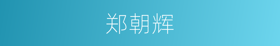 郑朝辉的同义词