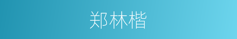 郑林楷的同义词