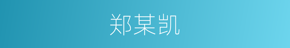 郑某凯的同义词
