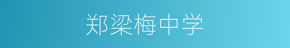 郑梁梅中学的同义词