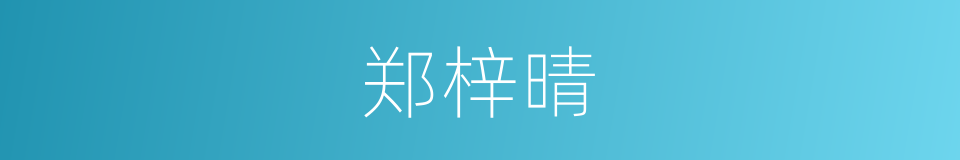 郑梓晴的同义词