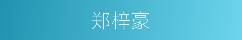 郑梓豪的同义词