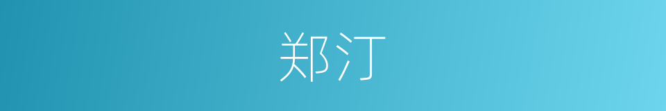 郑汀的同义词