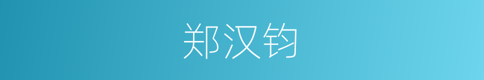 郑汉钧的同义词