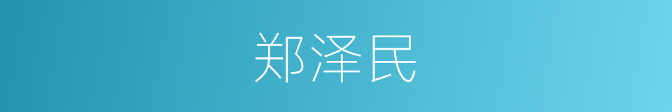 郑泽民的同义词