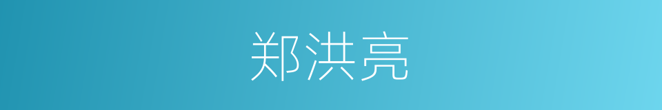 郑洪亮的同义词