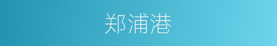 郑浦港的同义词