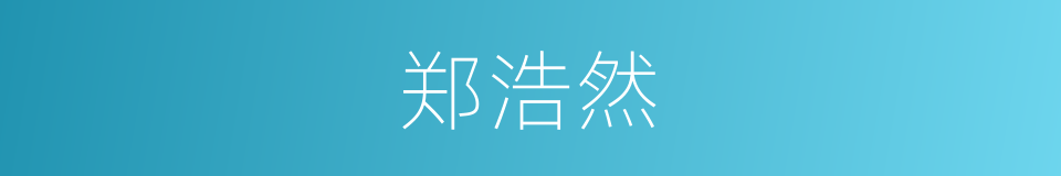 郑浩然的同义词