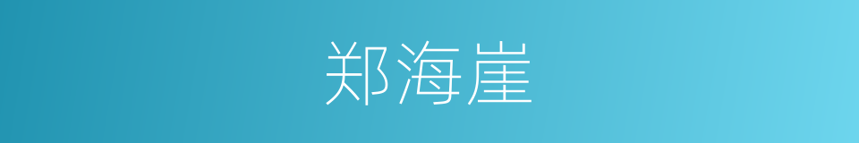 郑海崖的同义词