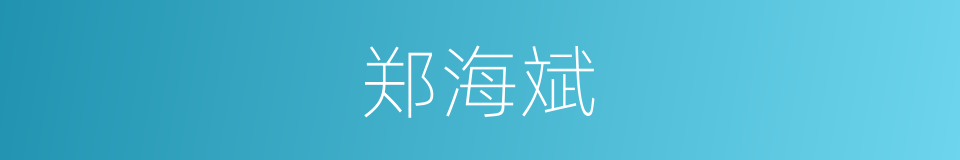 郑海斌的同义词