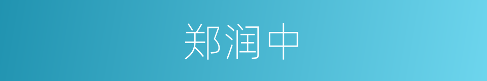 郑润中的同义词