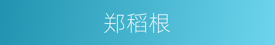 郑稻根的同义词