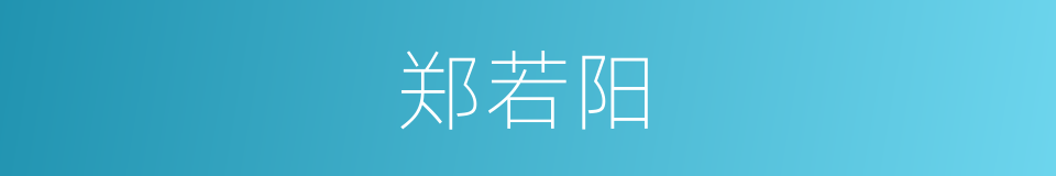 郑若阳的同义词