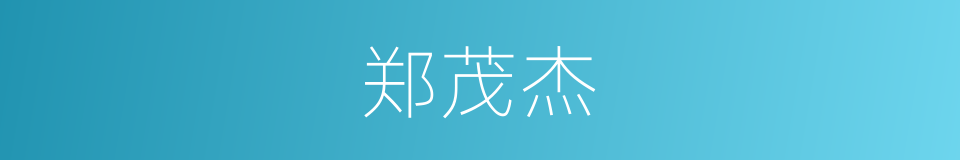 郑茂杰的同义词