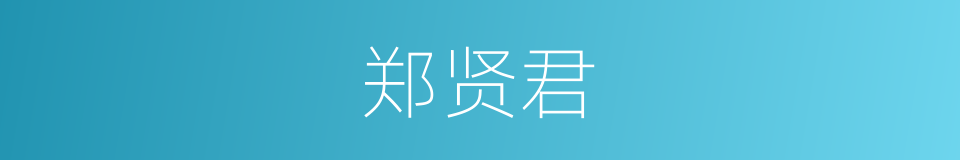 郑贤君的同义词